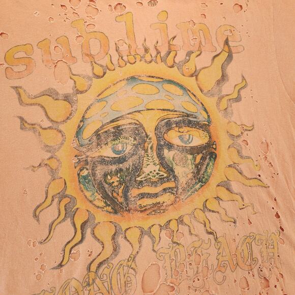 Sublime Band Short Sleeve Crew Neck Graphic T Shirt Mens Size 2XL Orange - Picture 4 of 10